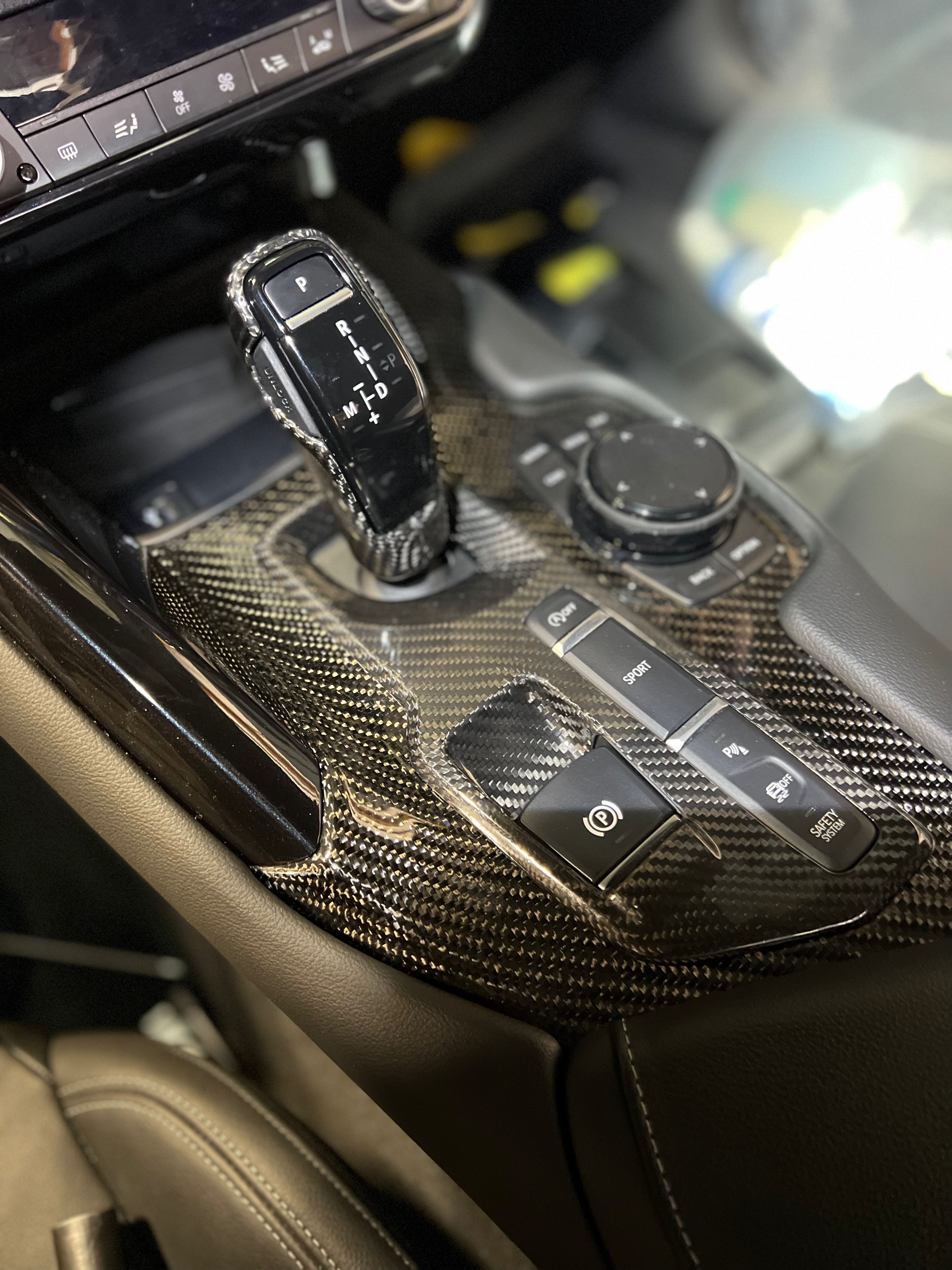 Toyota Supra MK5 Carbon Fiber Center Console Trim
