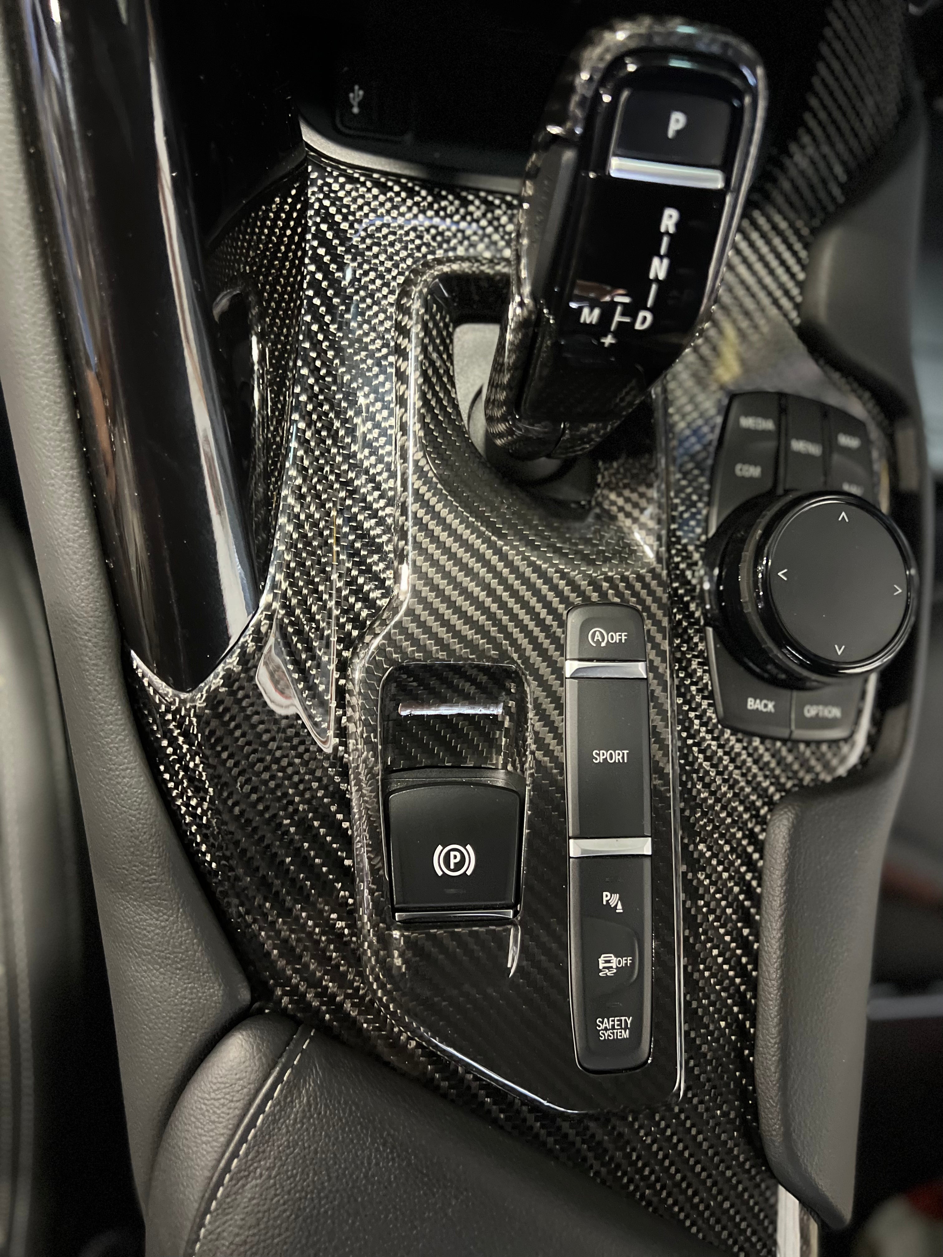 Toyota Supra MK5 Carbon Fiber Center Console Trim