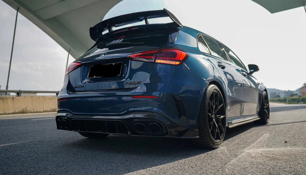 Paktechz Dry Carbon Fiber Rear Diffuser - Mercedes Benz W177 a Class Sport A35 A45s Hatchback