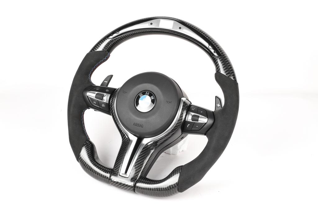 M Performance Carbon Fiber Half Alcantara Steering Wheel w/ LED- BMW F Chassis