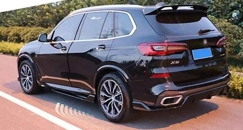 Gloss Black Side Skirt Extensions-  19-25 BMW G05 X5 M Sport