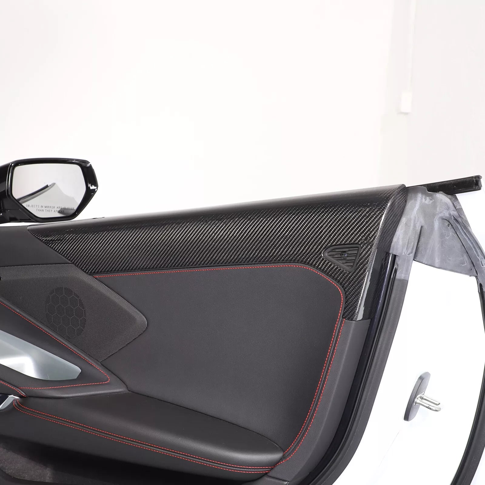 Carbon fiber Interior Door Upper Panel trim Cover - Corvette C8 20-25