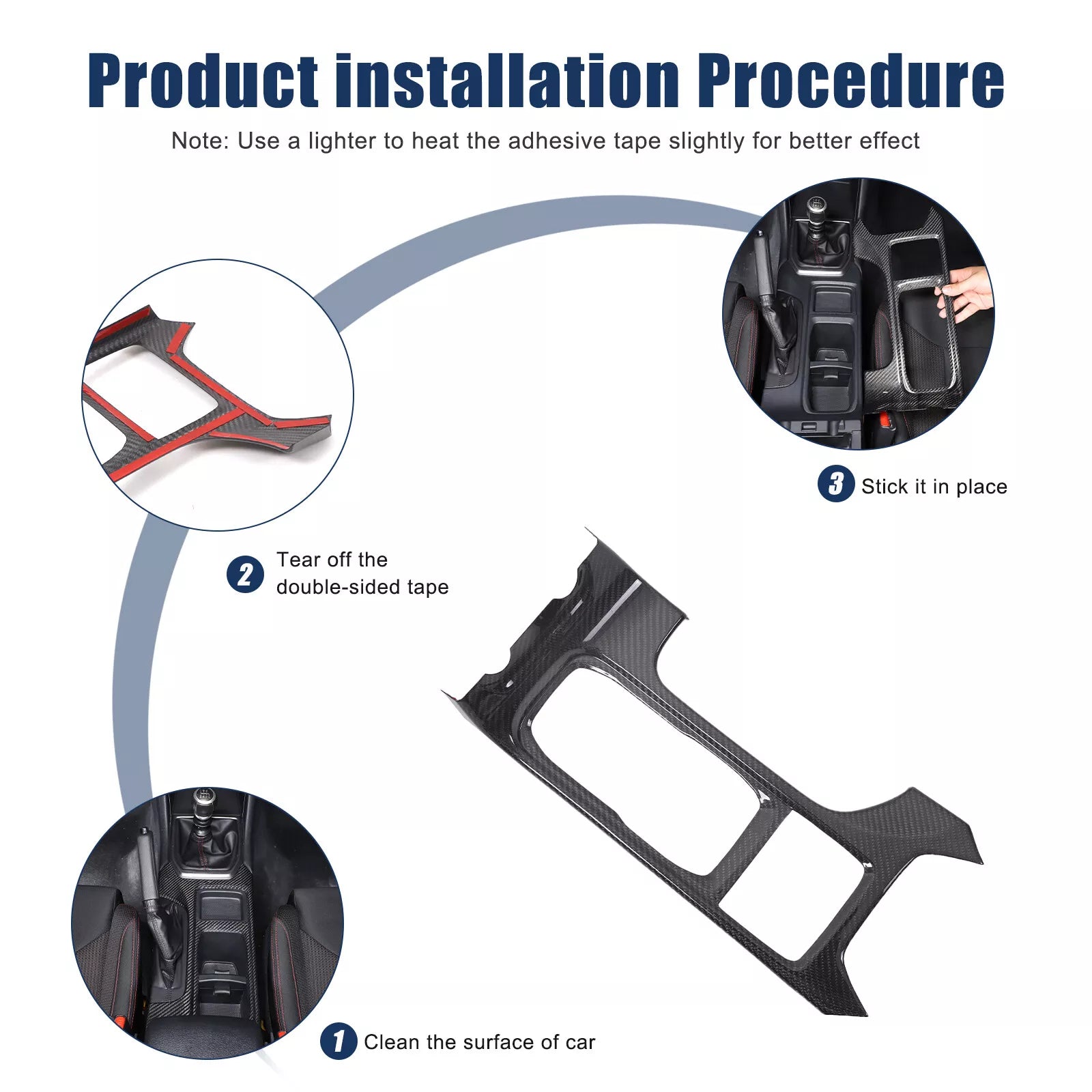 Carbon Fiber Console Gear Shift Panel  - Subaru WRX STI VB S4 MT 2022 2024