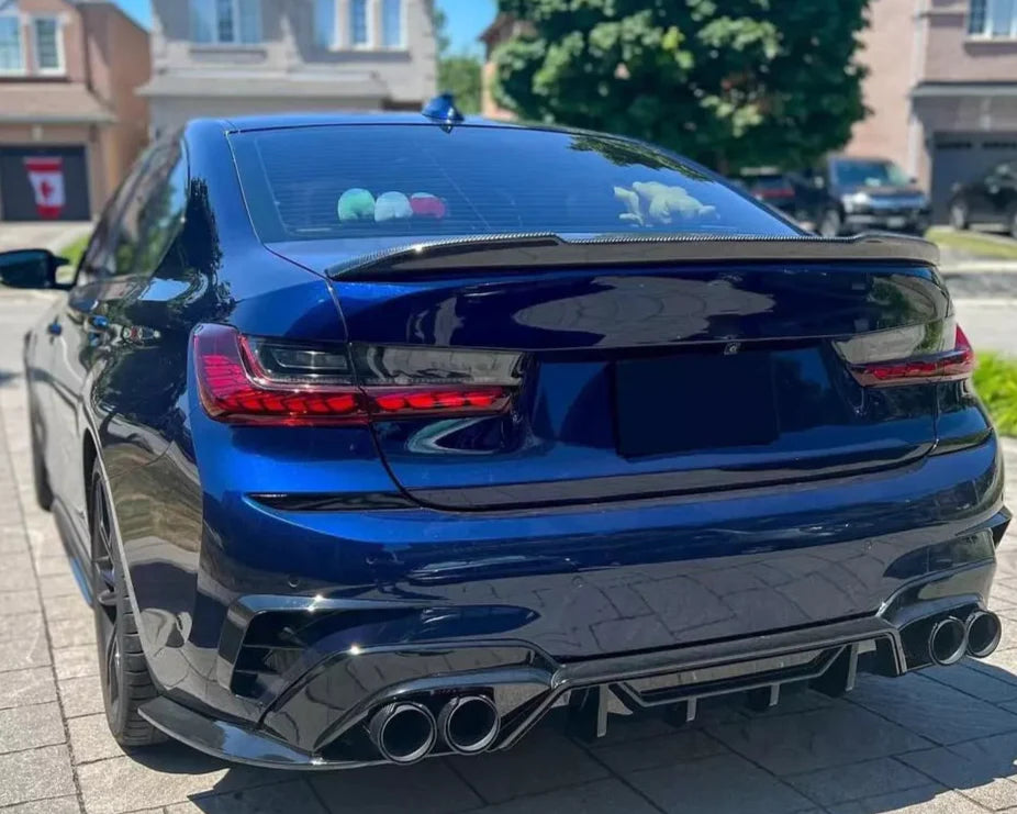 M Sport Gloss Black Rear Diffuser - BMW G20 3 Series prelci M Sport