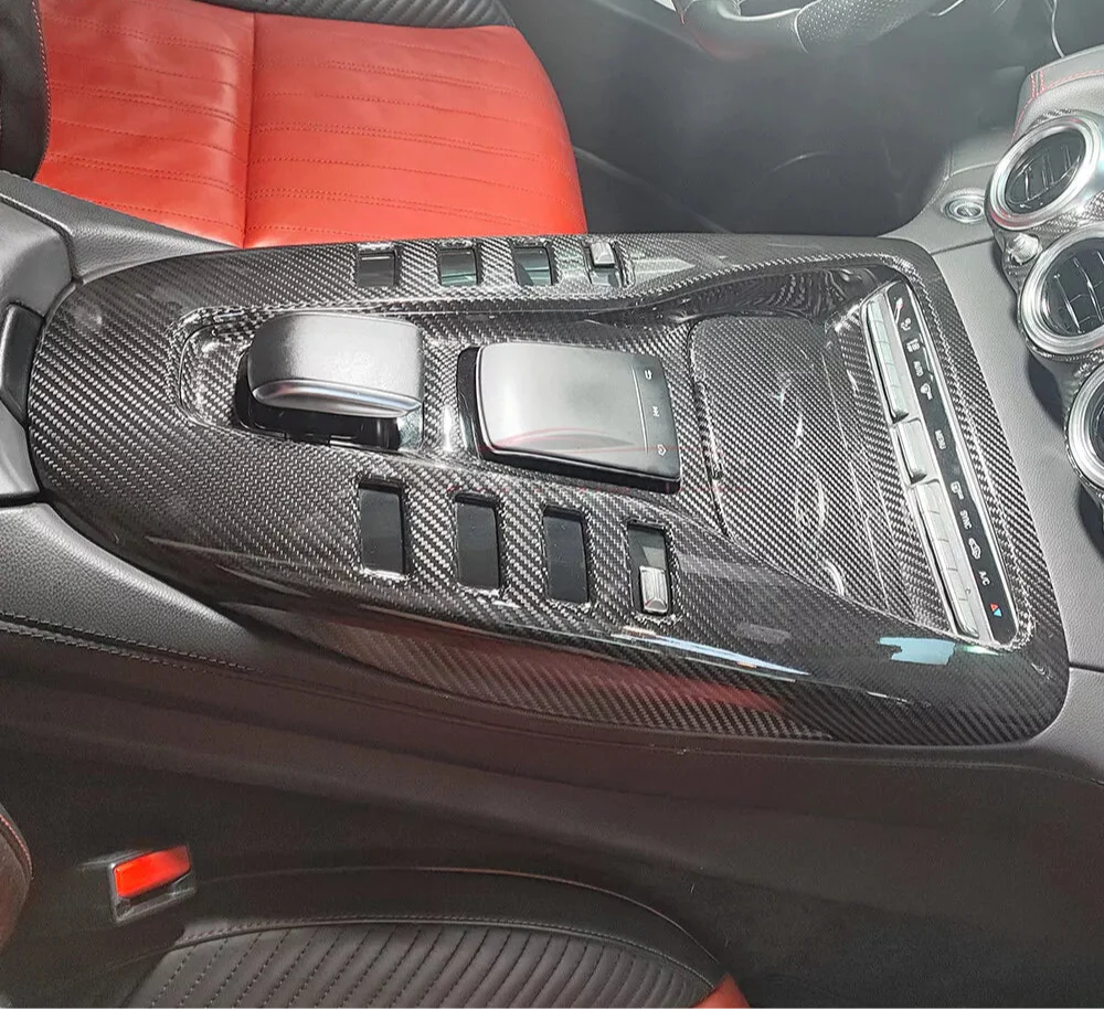 Carbon Fiber Center Console Panel Cover -  Mercedes Benz AMG GT GTR GTS 2019-2023