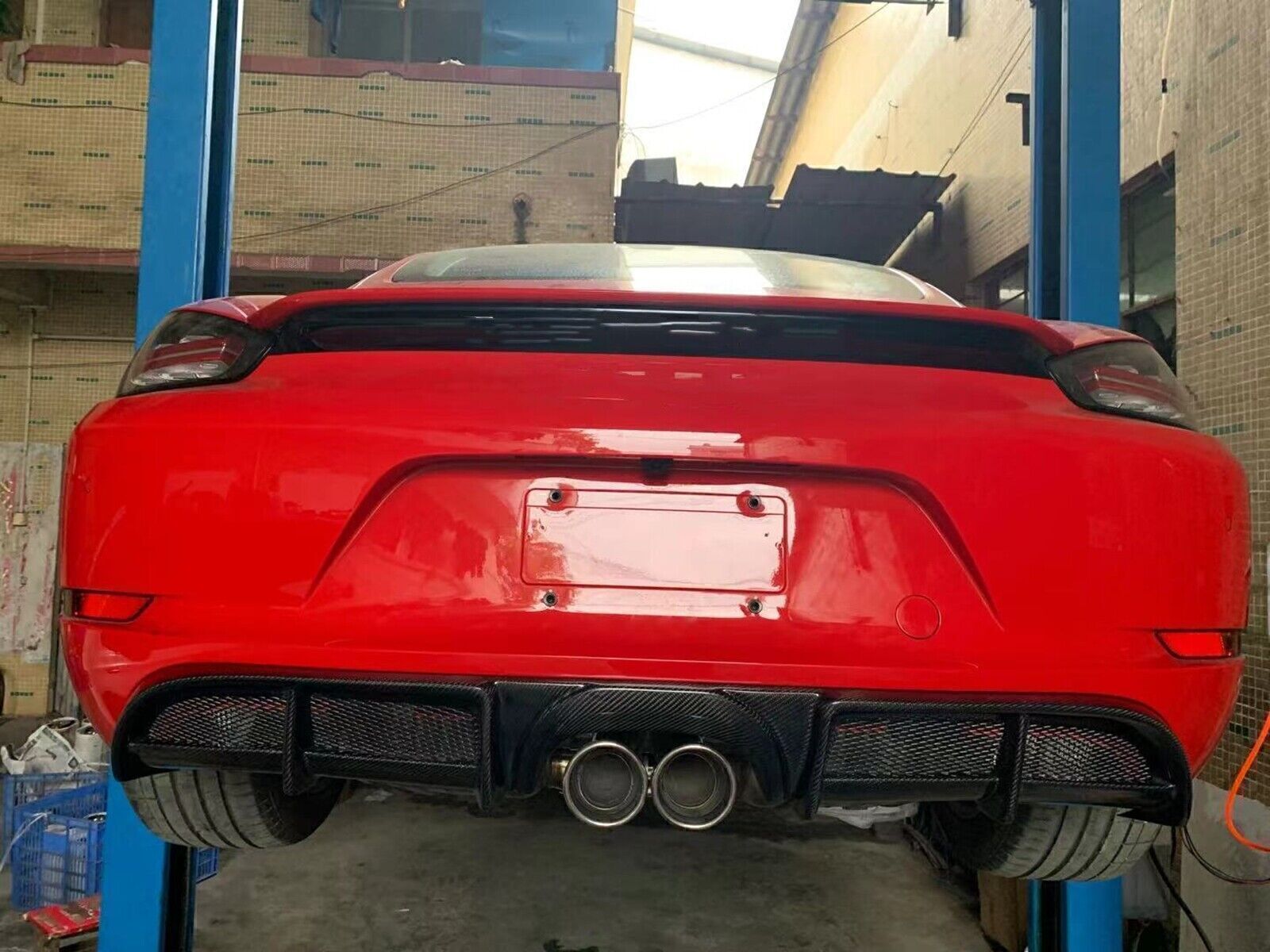 Porsche 718 Boxster/Cayman Carbon Fiber Rear Diffuser 2016-2019