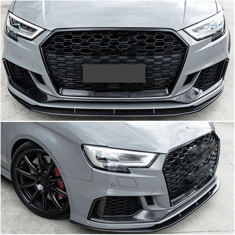 Carbon Fiber Front Splitter Lip - Audi RS3 8V Sedan 2017 - 2019