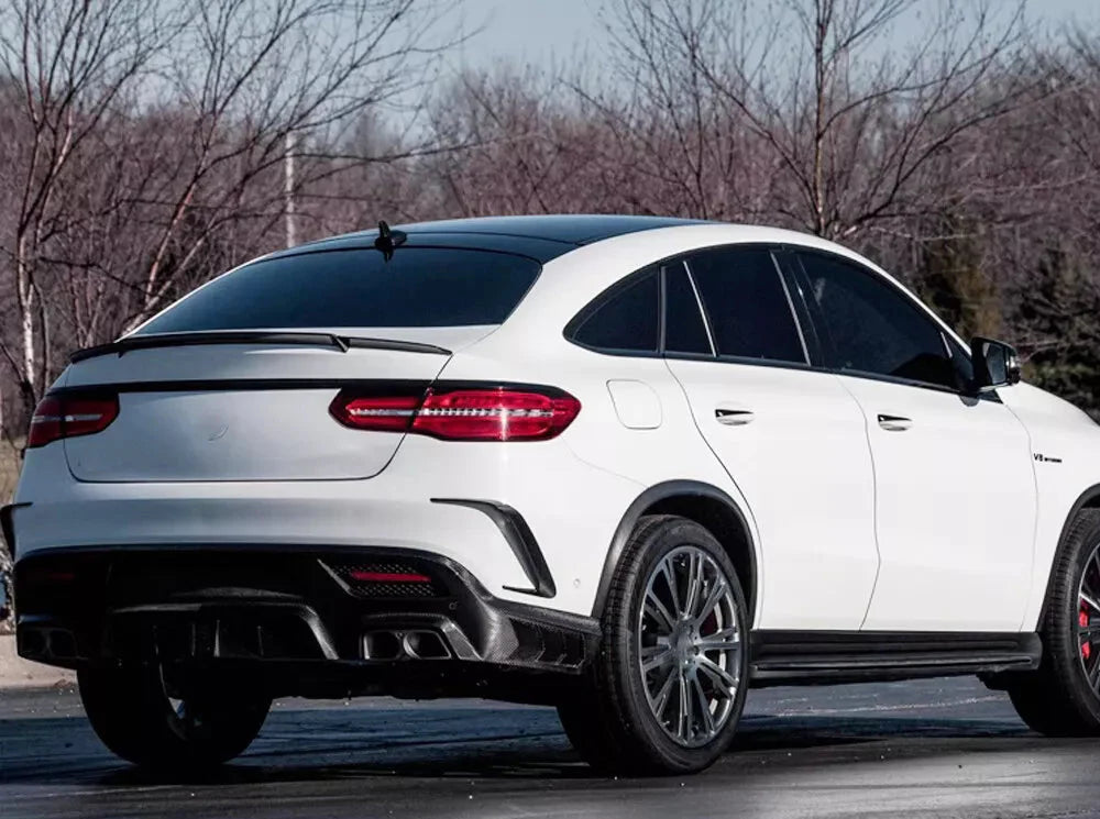 Carbon Rear Bumper Fins Vents Trim - Mercedes Benz C292 Coupe GLE63 GLE43 2015-17