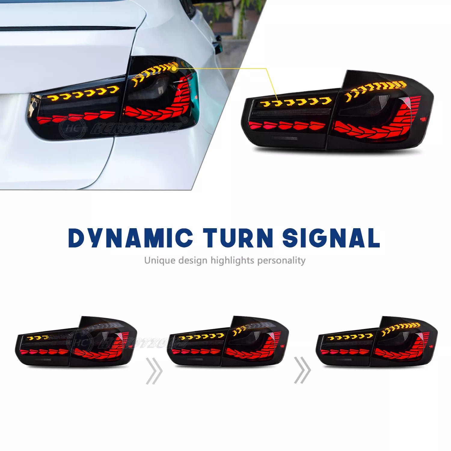 GTS V2 Style Rear Tailights - BMW F30 3 series & F80 M3