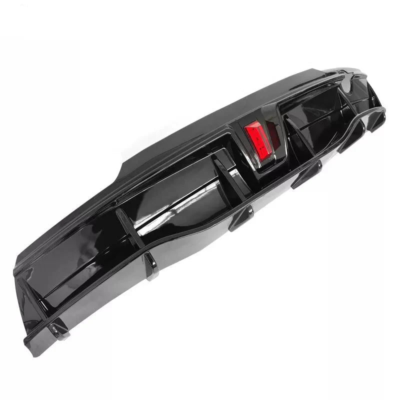 Gloss Black Rear diffuser w/ LED - 20-24 Tesla Model Y
