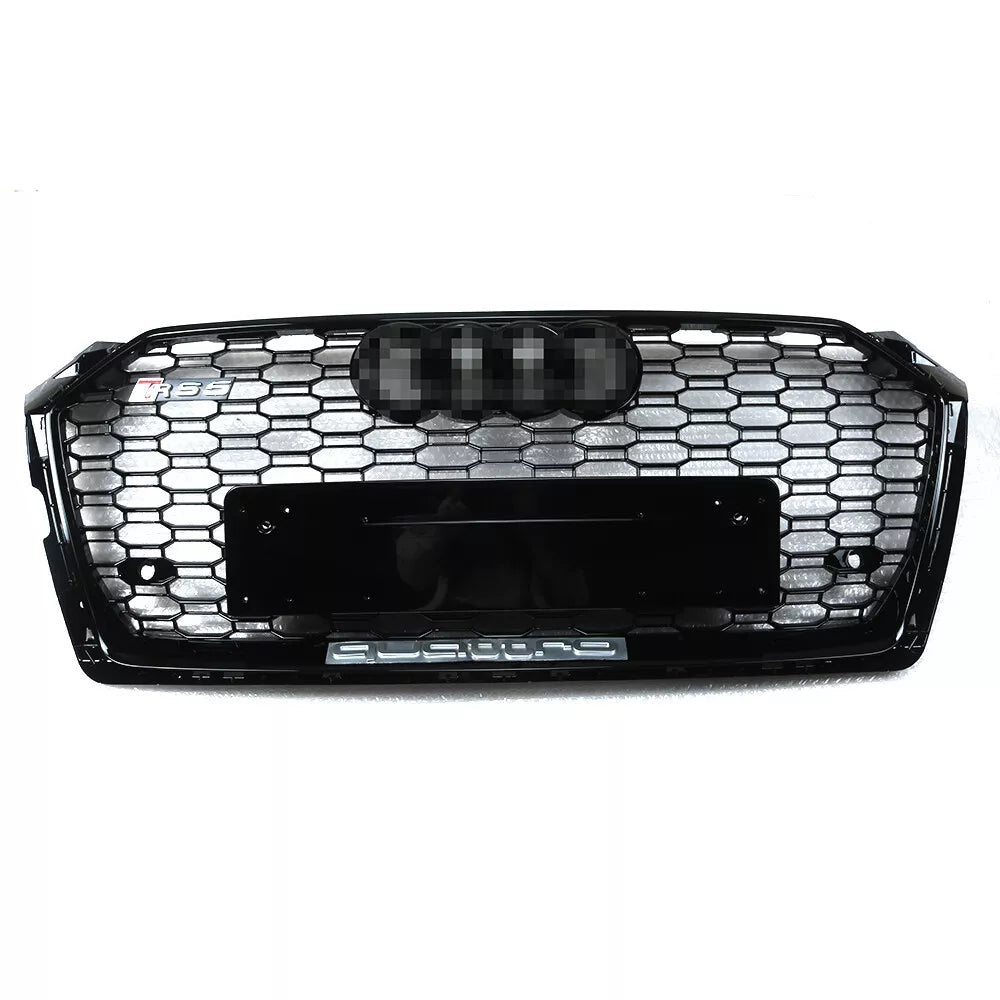 Gloss Black RS5 style Front Bumper Grille -  Audi A5 S5 B9 2017-2019