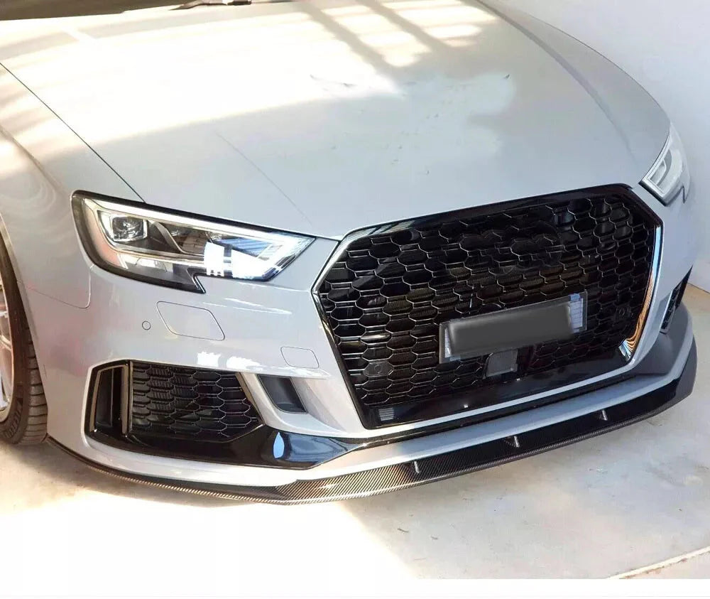Carbon Fiber Front Splitter Lip - Audi RS3 8V Sedan 2017 - 2019