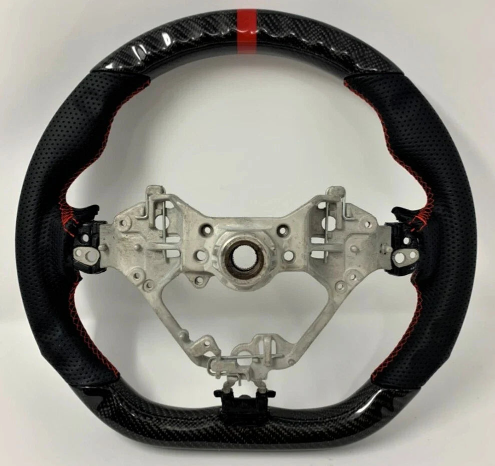 Carbon Fiber Steering Wheel w/ Red accents - 17-25 TOYOTA 86 GR86 BRZ