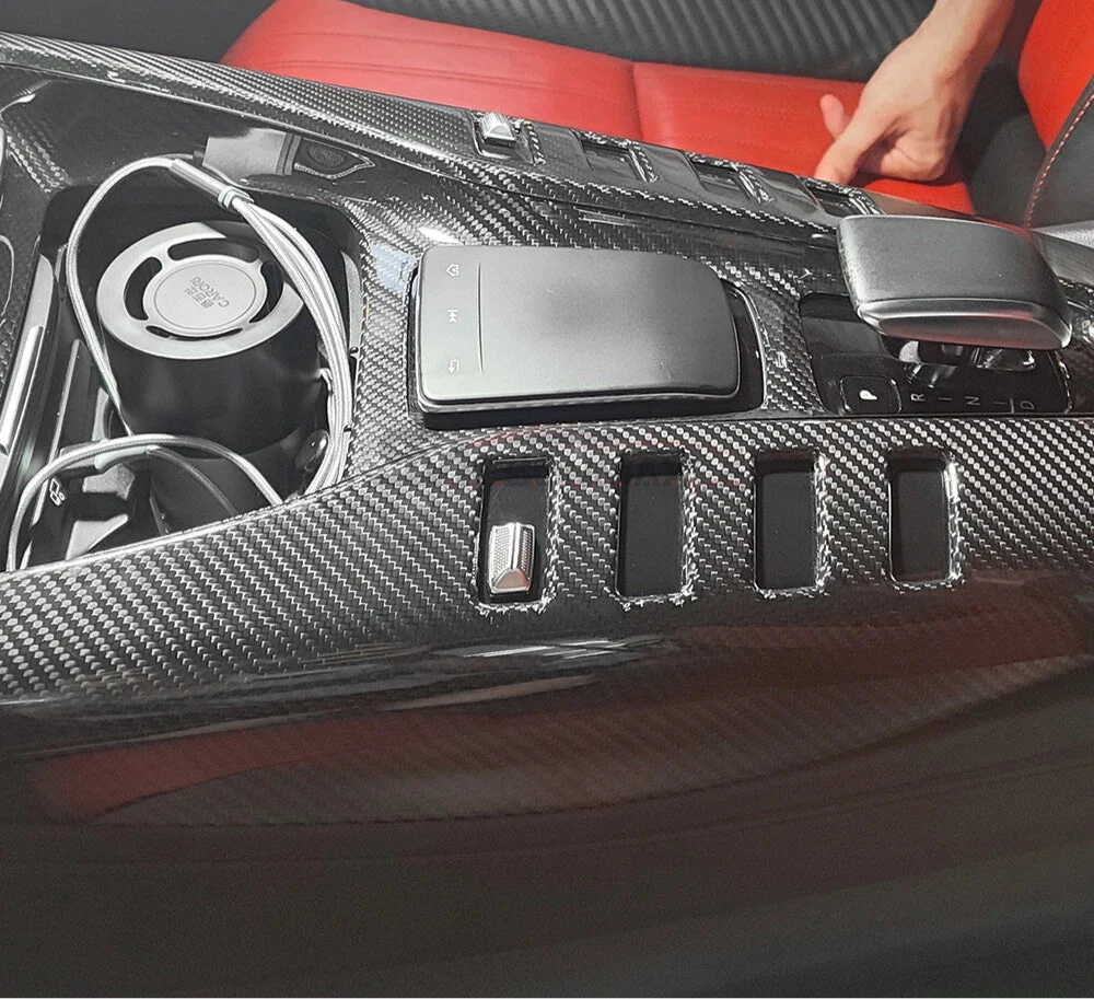 Carbon Fiber Center Console Panel Cover -  Mercedes Benz AMG GT GTR GTS 2019-2023