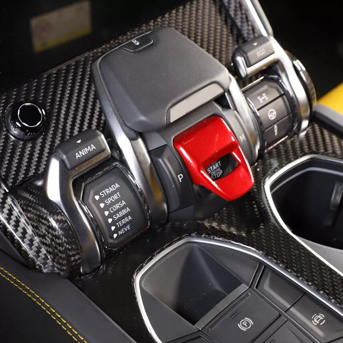 Carbon Fiber Sport Mode Switch Frame Trim - Lamborghini URUS