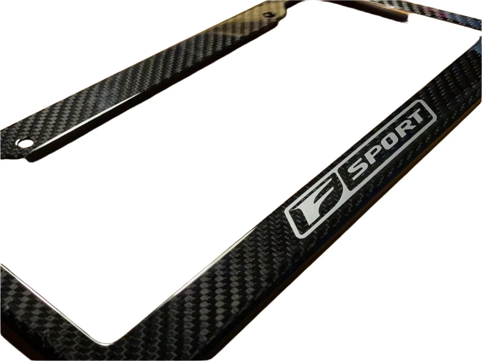 Carbon Fiber License Plate Frame " F Sport " Logo - Lexus