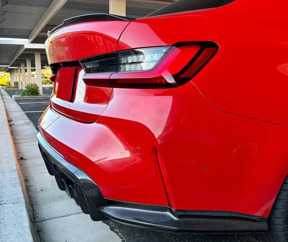 OEM Style Carbon Fiber Rear Corner Canard - BMW G80 M3