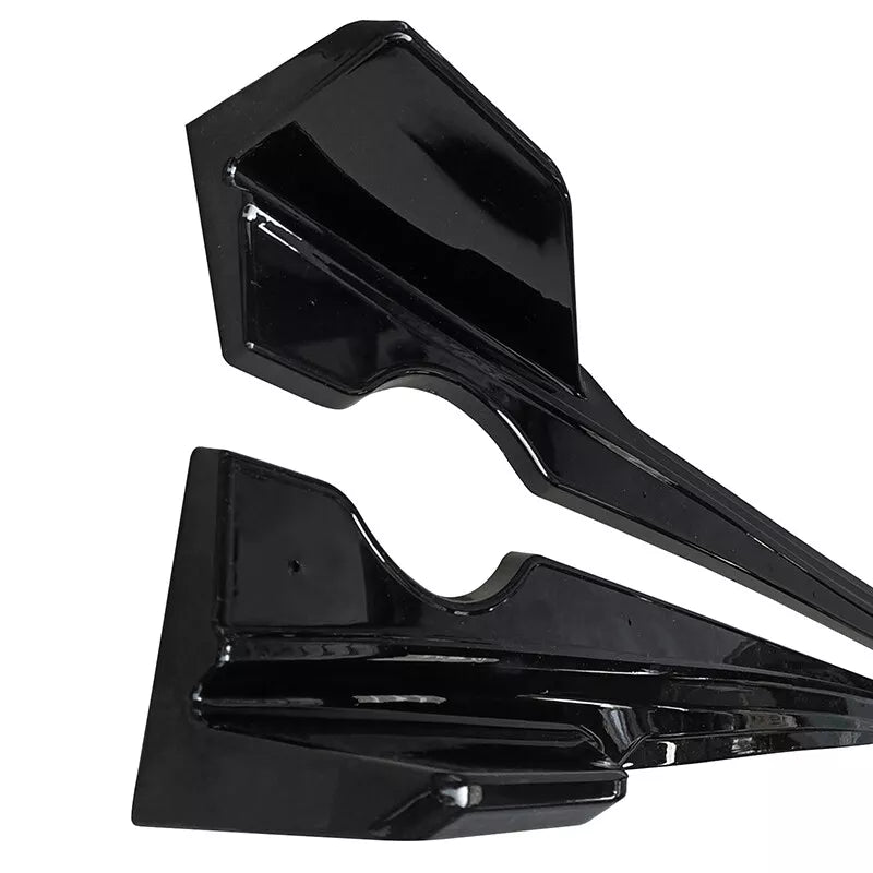 Gloss Black Side Skirt Extensions-  19-25 BMW G05 X5 M Sport