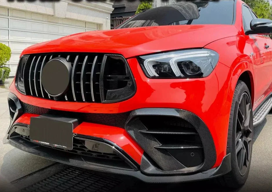 Carbon Fiber Front Bumper Splitter Lip - Mercedes Benz W167 C167 GLE450 GLE63 AMG Coupe