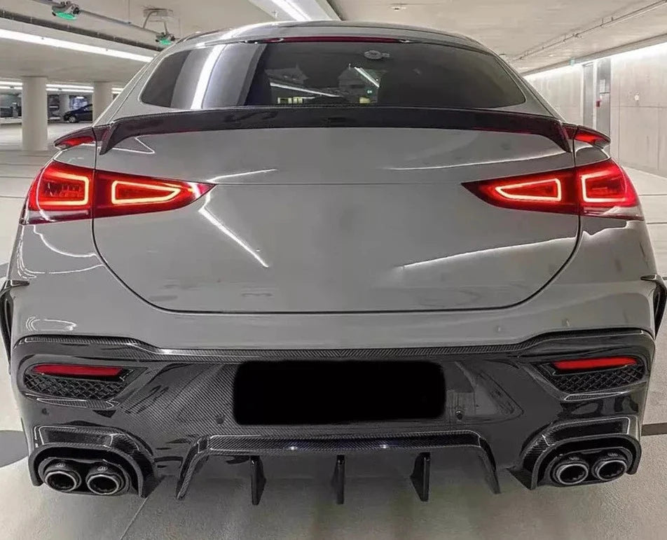 Carbon Rear Bumper Diffuser w/ Exhaust tips - Mercedes Benz W167 GLE350 GLE53 GLE63 AMG Coupe