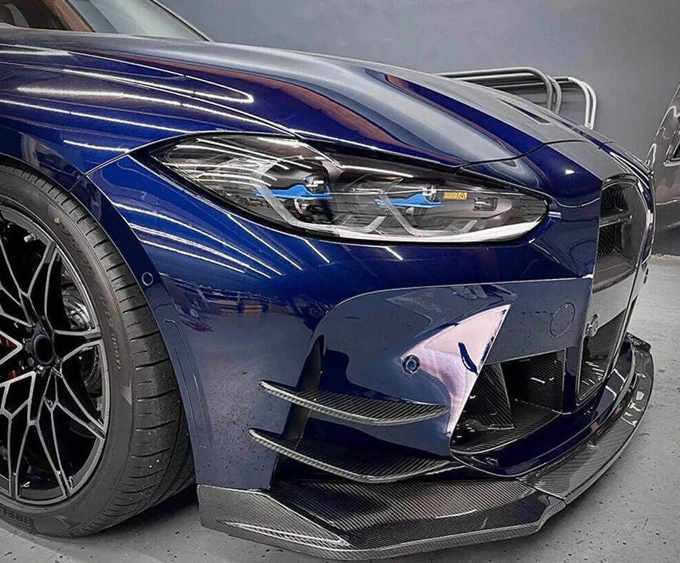 CARBON FIBER FRONT BUMPER CANARDS - BMW G8X G80 G82 M3 M4