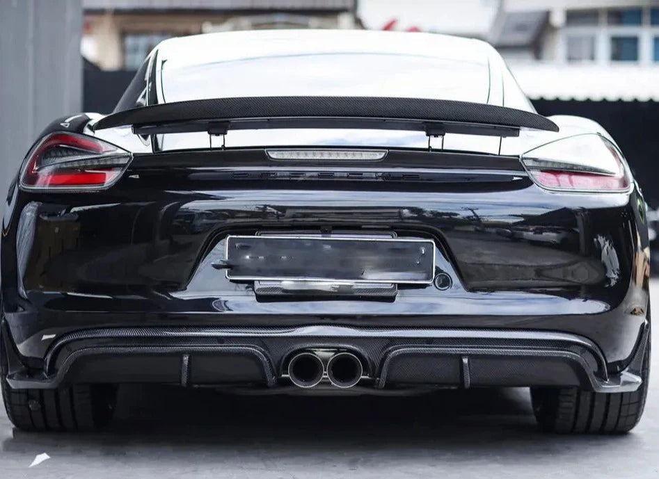 Carbon FIber Rear Trunk Spoiler Wing - Porsche 981 Boxster Cayman Coupe 2013-16