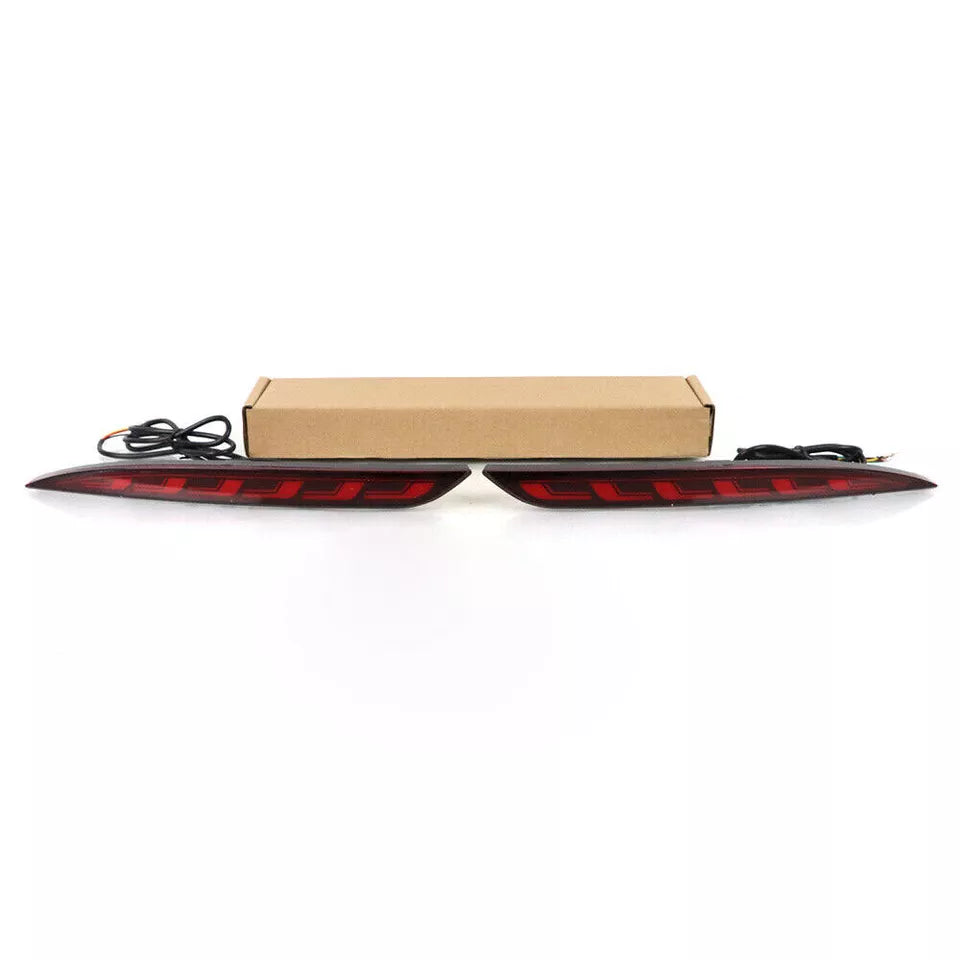 Red Rear Reflector LED Turn Signal Brake Lights - Tesla Model 3/Y