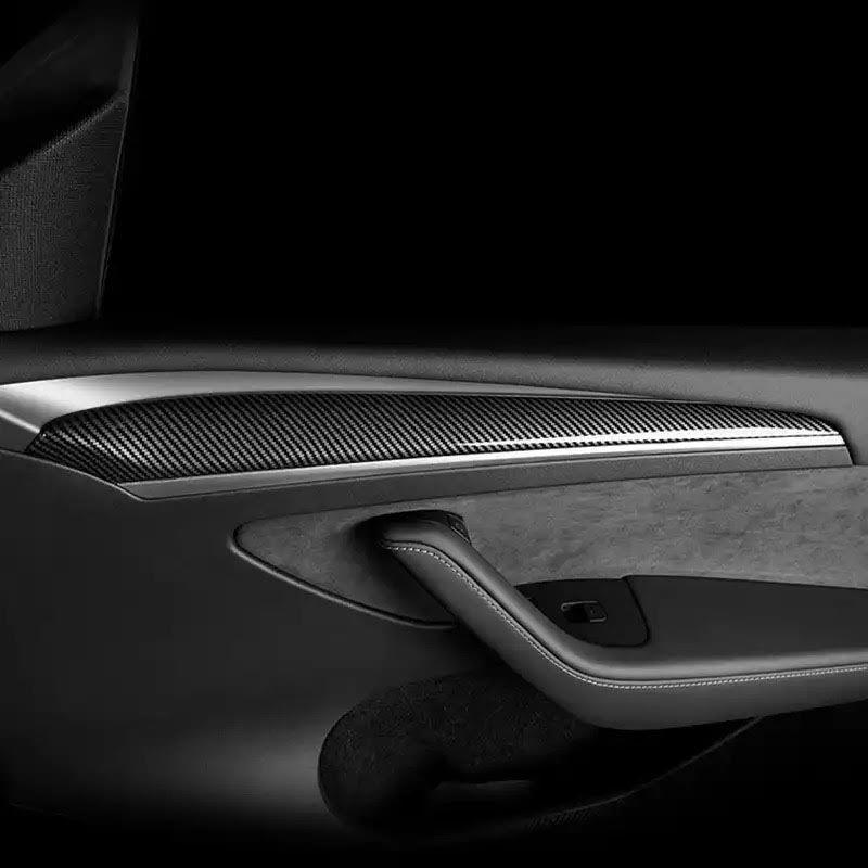 Tesla Model 3/Y Carbon Fiber Dash And Door Cover